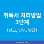 취득세 처리방법 3단계