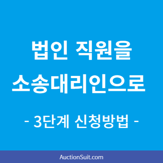 법인 직원으로 소송대리인으로 3단계 신청방법