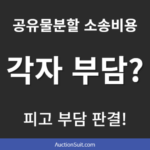 공유물분할 소송비용 부담, 피고 부담 판결